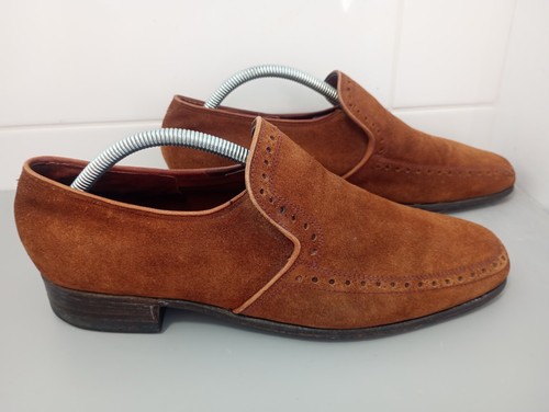 Barker tan brown suede - tan/brown, penny
