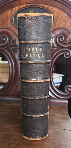 Victorian holy bible old new - bible, &