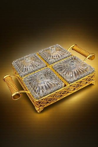 Crystal serving set snack - crystal,