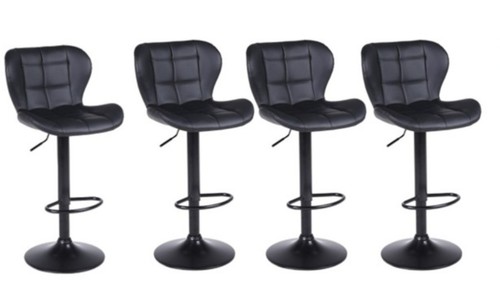 Black bar stools - 4, x