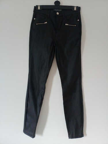 Black faux leather biker - faux,