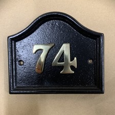 cast iron house numbers plaque