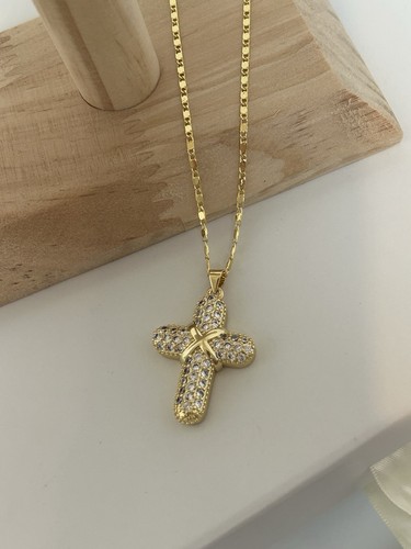 Elegant 18k gold filled cross - 18k,