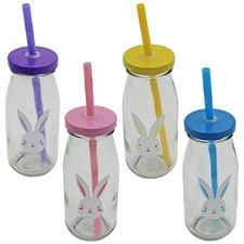 Easter milk bottle and - and, straw