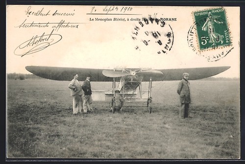 Postcard monoplan blériot - le,