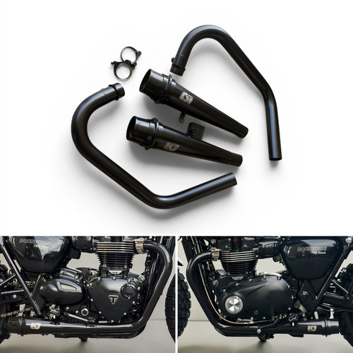 Black exhaust muffler system - black,