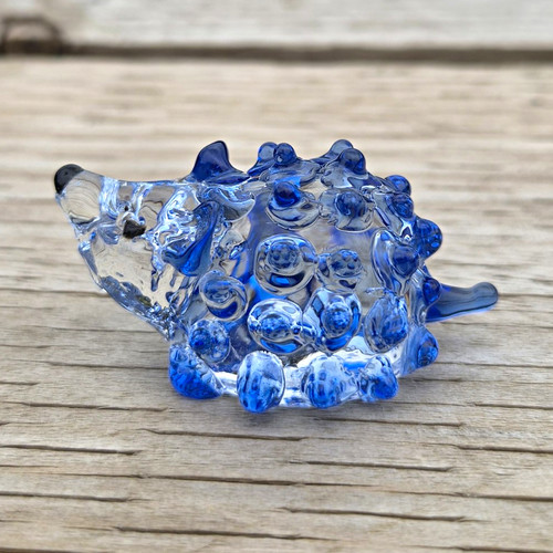 Glass hedgehog figurine - hedgehog,