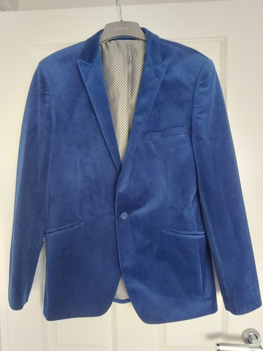 Blue velvet blazer - velvet, 102