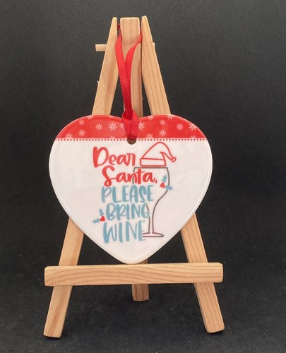 Ceramic heart christmas tree - christmas,