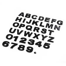 Black 3D Self-Adhesive Letter Number Car Badge Emblem Sticker Home Car UK FAST