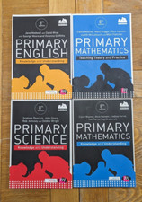 PGCE primary teacher training QTS 4 book bundle, Science, English and Maths.