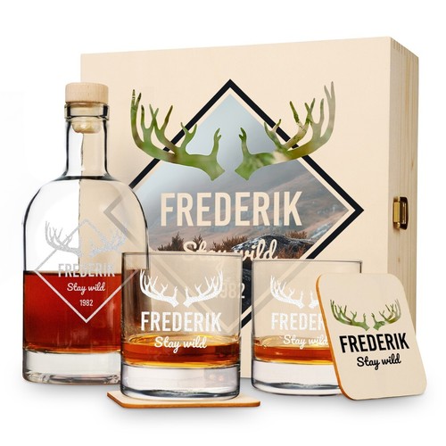 Whisky gift set with uv - whisky,