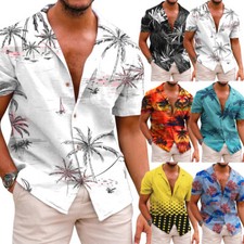 Men hawaiian shirt - shirt, stag