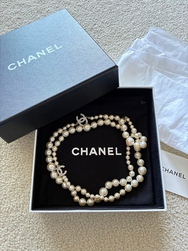 Chanel long pearl - pearl, necklace