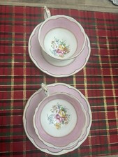 Crown Staffordshire china pink