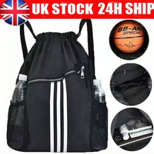 Drawstring Bag Waterproof Sports Gym Shoe Bags with 4 Pockets PE Swim Dance Sack