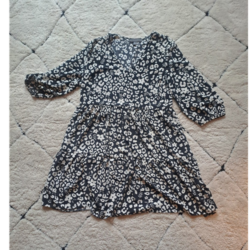 Primark black white floral fit - floral,