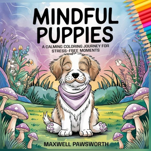 Mindful puppies coloring - coloring, book