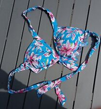 La Senza Bikini Top 36b Turquoise And Pink Multi Used