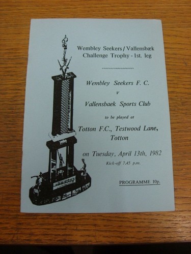 1982 wembley seeks v - 13/04/1982,