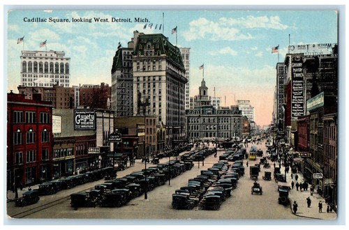 Cadillac square looking west - cadillac,