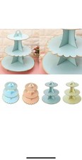 NEW 3 Tier Cupcake Stand Muffin Holder Cardboard Cake Rack Princess Tea Party