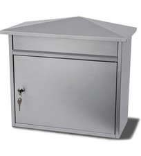 Burg-Wachter Mersey Wall Mounted Galvanised Steel Post Box Read Description