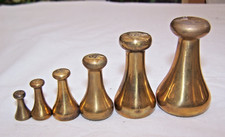 VINTAGE CAPSTAN SCALE WEIGHT SET 6 AVERY BRASS 1/4oz TO 8oz WEIGHTS & MEASURES