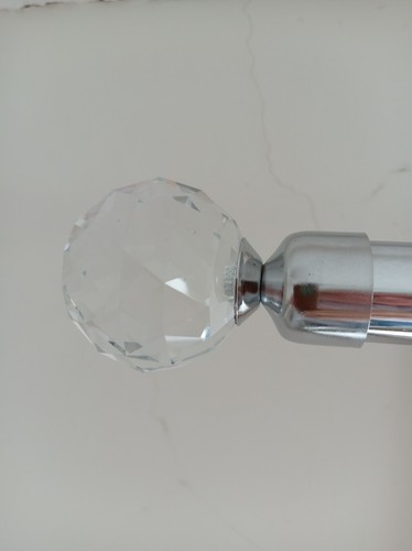 Chrome curtain pole 210 310cm - curtain, 210-310cm