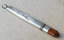 NO RESERVE c1910 Vintage French 800 Silver Carpenters Pencil Antique