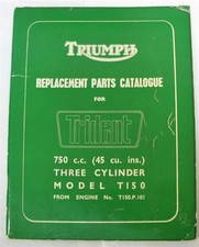 TRIUMPH Trident T120 Motorcycle Spare Parts List 1968 #SPC.4