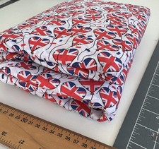 Polycotton Fabric Hearts Union