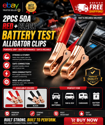 Heavy duty crocodile clips - crocodile,