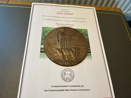 Ww1 memorial plaque - ww1, green