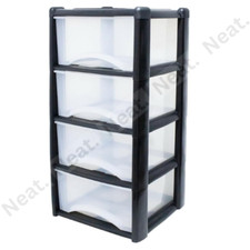 4 Drawer Plastic Storage Tower