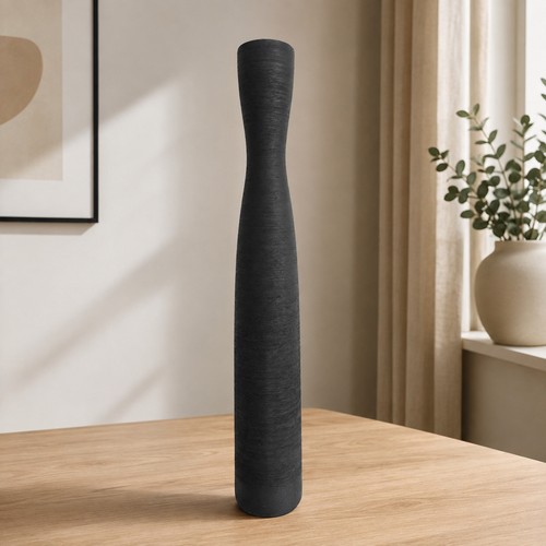 Tall black ceramic floor - ceramic,