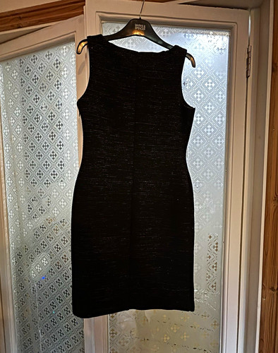 Monsoon black glitter sheath - black,