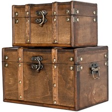 Vintage Wooden Storage Trunk