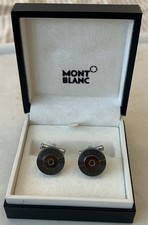 Montblanc Round cufflinks made of stainless steel. 