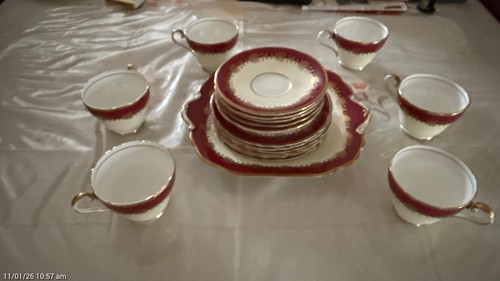 Tea service aynsley - aynsley, red