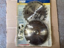 TWO NEW POWERCRAFT ONE NEW  ONE USED 185MM CIRCULAR SAW BLADES  AS PER PHOTOS