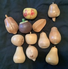 Eleven Pieces Of Wooden Fruit