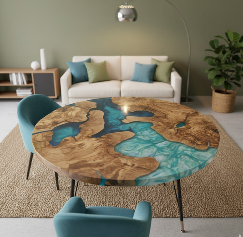 Unique round epoxy - 15",