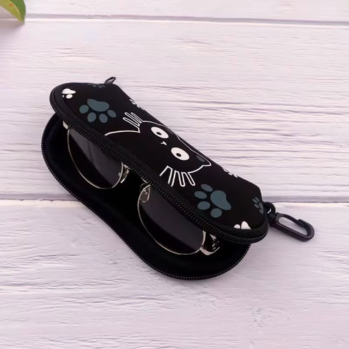 Black white cats zip - black, &