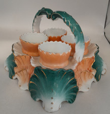 Egg Holder 4 Eggs - 4 Egg Cups in Caddy Bone China A68 G139