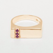 9ct rose gold natural - gold, ruby