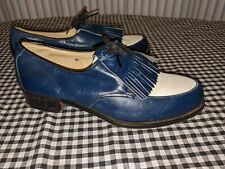 TRUE VINTAGE 1950S/60S LADIES TWO TONE LEATHER GOLF SHOES Sz4/37