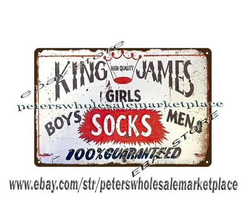 King james socks metal tin - king,