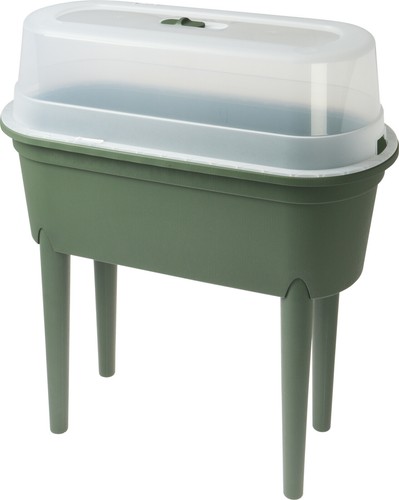 Large green plastic plant - large,