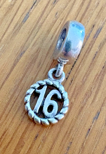 Pandora age birthday silver - age, 16